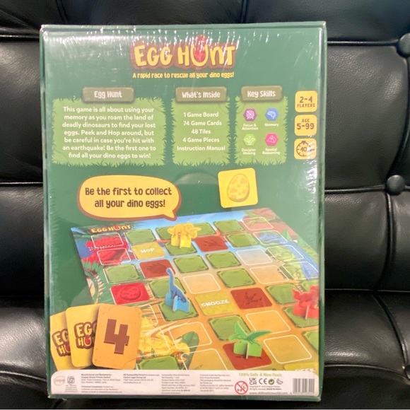 New EGG HUNT Skillmatics Board Game Memory Strategy NIB Dinosaur Dino Learning - Picture 8 of 10
